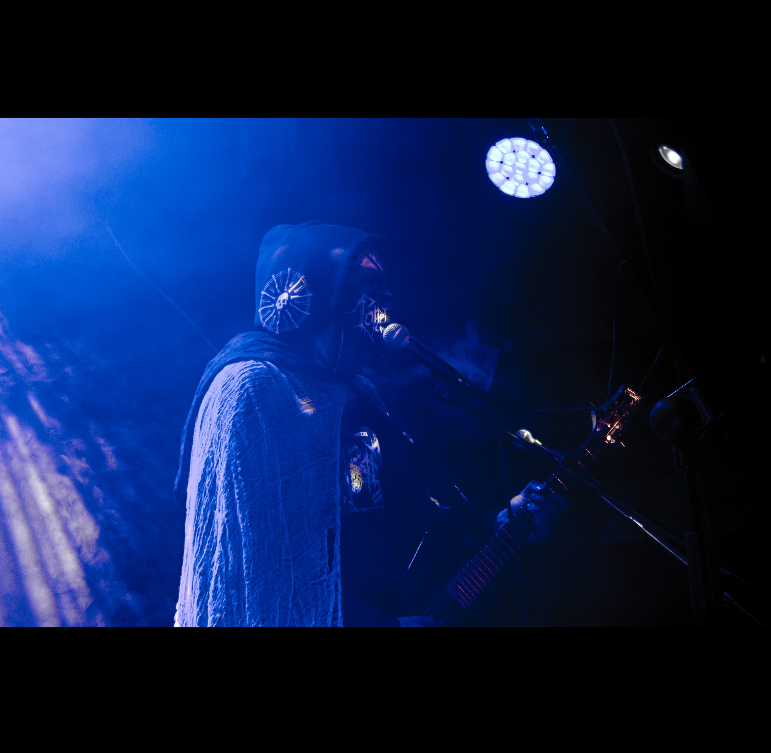 Live concert recording session with stage lighting